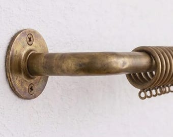 Brass French Return Curtain Rod, Solid Brass, 16mm 20mm 30mm, Includes Rings