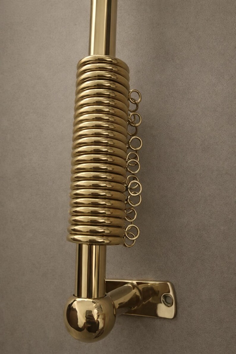 Handmade Solid Brass Curtain Rod – French Style Drapery Hanger, Custom ...