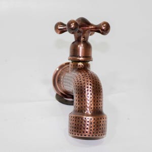 Hammered Copper Faucet, Wall Mount Single Hole Faucet