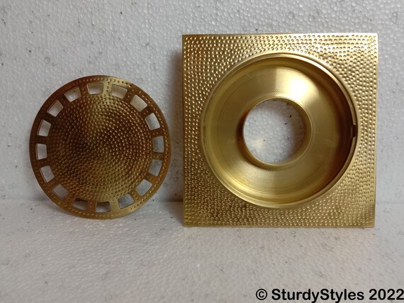Floor on sale drain brass