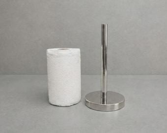 Brass Countertop Paper Towel Holder, Polished Nickel Paper Towel Stand