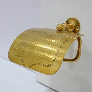 Brass Toilet Tissue Holder, Toilet Paper Holder Unlacquered Brass ...