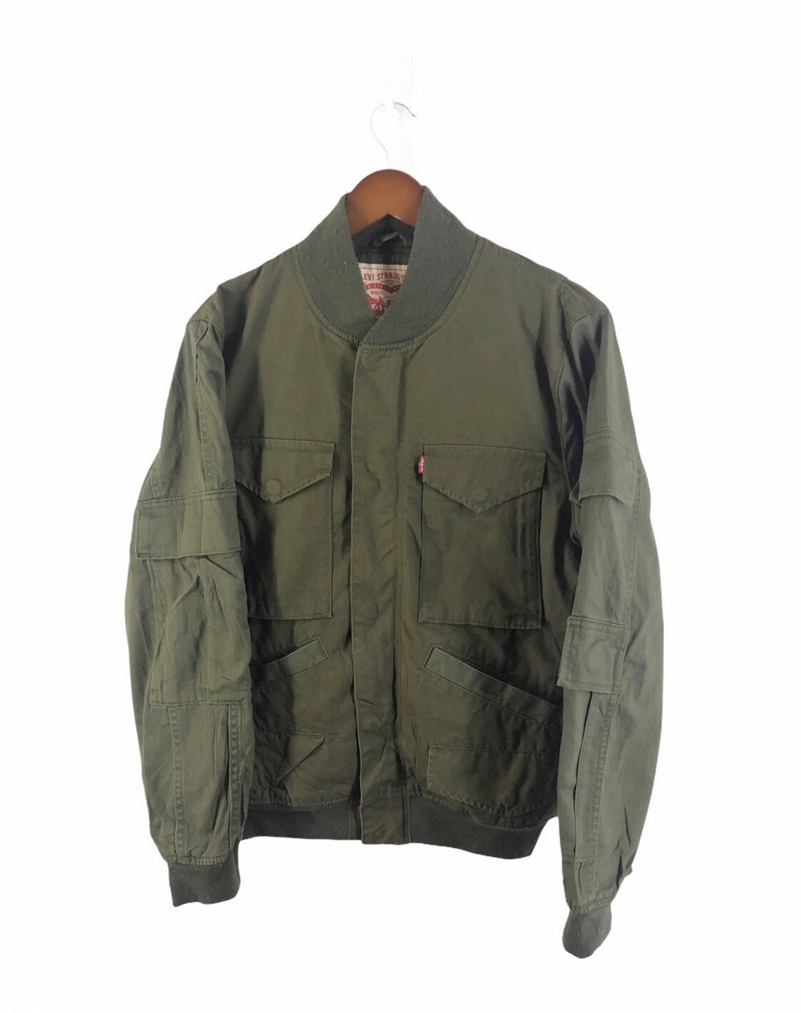 Levis Green Army Multipocket Jacket Etsy