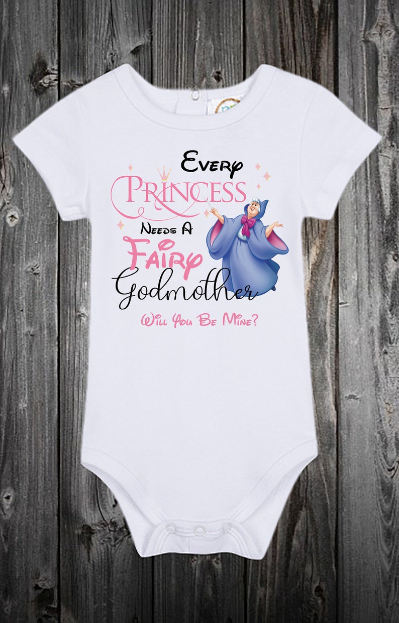 Disney Baby Onesie Every Princess Needs A Fairy Godmother Etsy