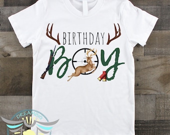 Birthday Boy Deer Hunting Shirt, Birthday Party Shirt, Deer Hunting Shirt, Boy Hunting Shirt, Youth Toddler Shirt, Deer Hunting Themed Party