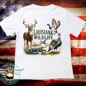 Louisiana Wildlife Hunting Shirt, Alligator, Deer, Turkey, Duck, Fishing, Country Boy, Toddler Youth Adult, Outdoor, Hunting Trending Shirts