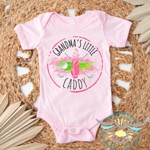 Grandma&#39;s Little Caddy Onesie® Golf Onesie® Lil Caddy Onesie® Cute Girl Onesie® Grandma&#39;s Girl, Little Caddy Onesie® Caddy, Grandparents