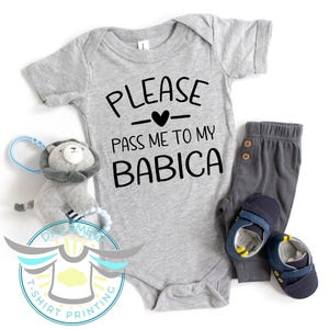 Slovenian Baby Onesie® Please Pass Me To My Babica, Slovenian Grandmother, Baby Announcement, Cultural Baby Outfit, Grandma Gift, Newborn