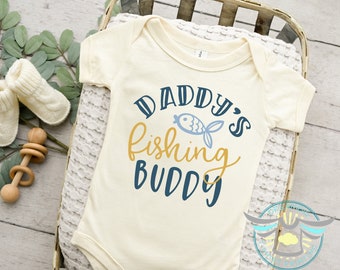 Daddy's Fishing Buddy Onesie® Future Fishing Buddy Onesie® Little Fishing Buddy Onesie® Cute Baby Clothes, Bodysuit, Trendy, Cute