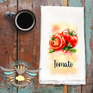Tomato Kitchen Towel, Fresh Vegetables, Kitchen Decor, Tea Towel, Farmers Market, Gardening, House Warming Gift, Garden Decor, Hostess Gift