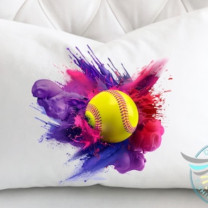 Softball Pillowcase, Personalization, Sports Decor, Softball Theme Bedroom Decor, Softball Team, Girls Softball Room, Kids Room Decor