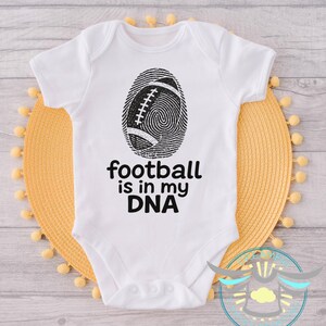 Football Is In My DNA Baby Onesie® Baby Announcement, Football Baby Onesie® Baby Shower Football Gift, Funny Baby Clothes, Sports Outfit