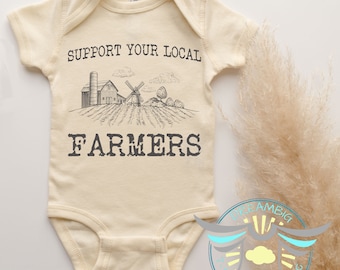 Support Your Local Farmer Onesie® Farming Baby Outfit, Baby Gift, Country Baby Onesie® Cute Farming Outfit, Future Farmers of America
