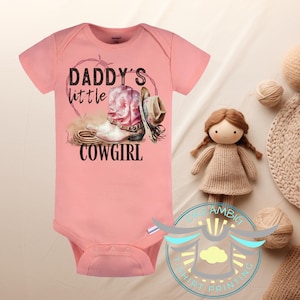 Cowgirl Baby Onesie® Daddy's Little Cowgirl Baby Onesie® Country Girl, Cowgirl Boots, Country Life, Ranch Life, Cute Farm Onesie® Farmer