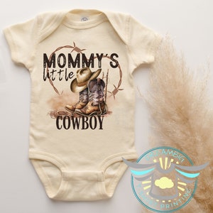 Cowboy Baby Onesie® Mommy's Little Cowboy Baby Onesie® Country Outfit, Cowboy Boots, Country Life, Cute Boy Outfit Bodysuit, Ranch Life