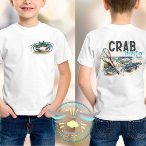 Crab Hunter Shirt, Salt Water Shirt, Nautical, Blue Crab Shirt, Beach Shirt, Ocean Vacation Shirt, Toddler Youth Shirt, Ocean Life, Trendy