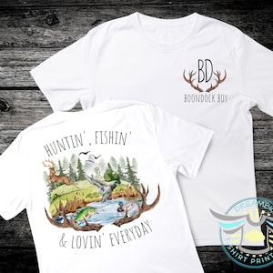 Hunting Shirt, Huntin Fishin & Lovin Everyday, Boondock Boy, Deer Hunting, Duck Hunting, Fishing Shirt, Country Boy, Outdoor