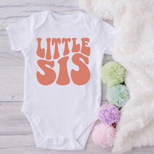 Little Sis Baby Onesie® BOHO, Cute Baby Onesie® Big Sister, Little Sister, Announcement, Sibling Onesie® Reveal, Pregnancy Announcement