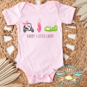 Daddy&#39;s Little Caddy Onesie® Golf Onesie® Lil Caddy Onesie® Cute Girl Onesie® Daddy&#39;s Girl, Little Caddy Onesie® Caddy, Dad Gifts