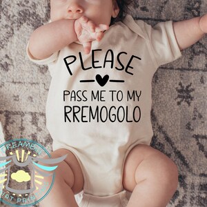 Tswana Baby Onesie® Please Pass Me To My Rremogolo, Welsh Grandfather, Baby Announcement, Cultural Baby Outfit, Grandpa Gift, Coming Soon