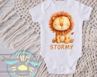Personalized Lion Baby Onesie®: Safari Jungle Outfit