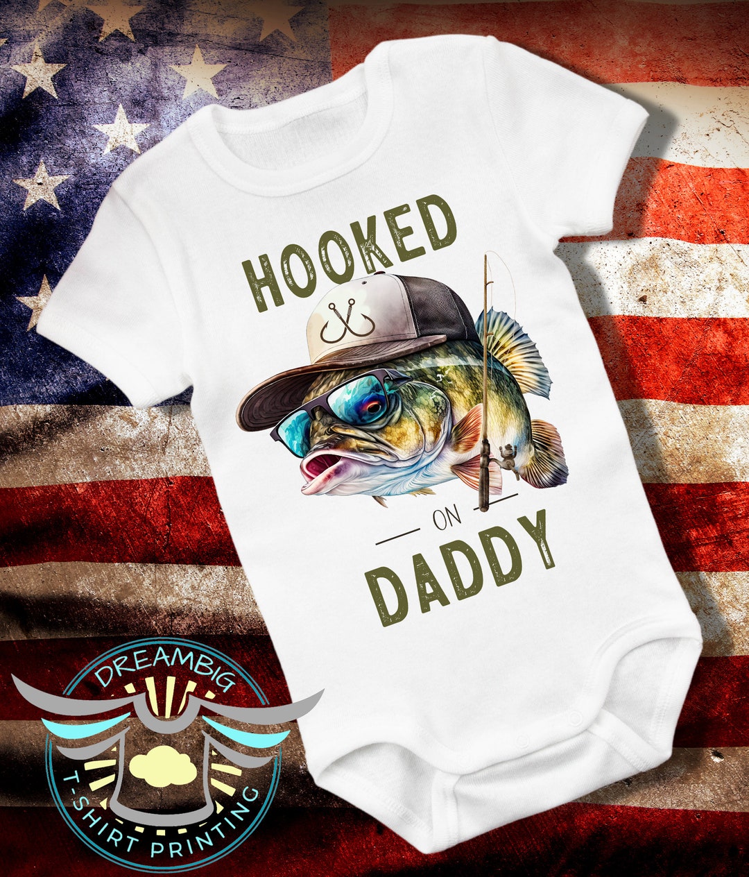 Fishing Baby Onesie® Hooked on Daddy, Fishing Buddy, Gone Fishin