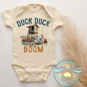 Duck Hunting Baby Onesie® Hunting Buddy, Mallard, Gone Huntin&#39; Onesie® Duck Call Onesie® Duck Duck Boom, Bodysuit, Cute, Outdoors, Hunter