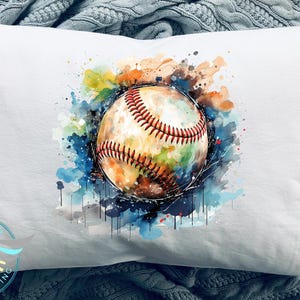 Personalized Baseball Pillowcase, Sports Decor, Baseball Theme Bedroom Decor, Baseball Fan, Baseball Room, Kids Room Decor, Birthday Gift