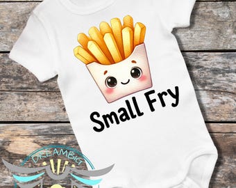 Small Fry Baby Onesie® French Fry Onesie® Foodie Baby, Fast Food Baby Outfit, French Fry Lover, Small Fry Baby Outfit, Cute Baby Clothes