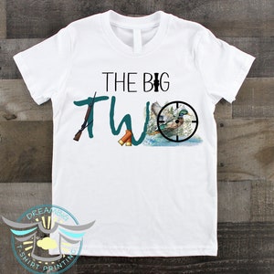 The Big TWO Duck Shirt, Second Birthday Shirt, Duck Hunting Shirt, Boys Shirt, Youth Toddler Shirt, Country Boy Shirt, Hunting Themed Party