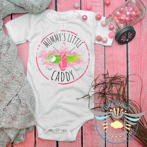 Mommy&#39;s Little Caddy Onesie® Golf Onesie® Lil Caddy Onesie® Cute Girl Onesie® Mommy&#39;s Girl, Little Caddy Onesie® Caddy, Cute Bodysuit