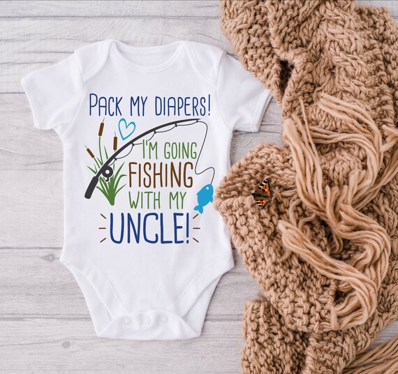Uncle's Fishing Buddy Baby Onesie® Pack My Diapers I'm Going