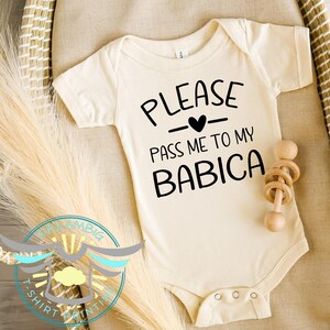 Slovenian Baby Onesie® Please Pass Me To My Babica, Slovenian Grandmother, Baby Announcement, Cultural Baby Outfit, Grandma Gift, Newborn