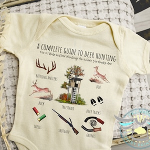 Deer Hunting Baby Onesie® Complete Guide To Deer Hunting, Rut, Daddy&#39;s Little Hunting Guide Baby Onesie® Deer, Country Boy, Outdoors