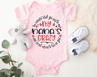 My Nana Loves Me Beary Much Baby Bodysuit & Toddler Shirt | Grandchild Gift For Nana | Bear Theme
