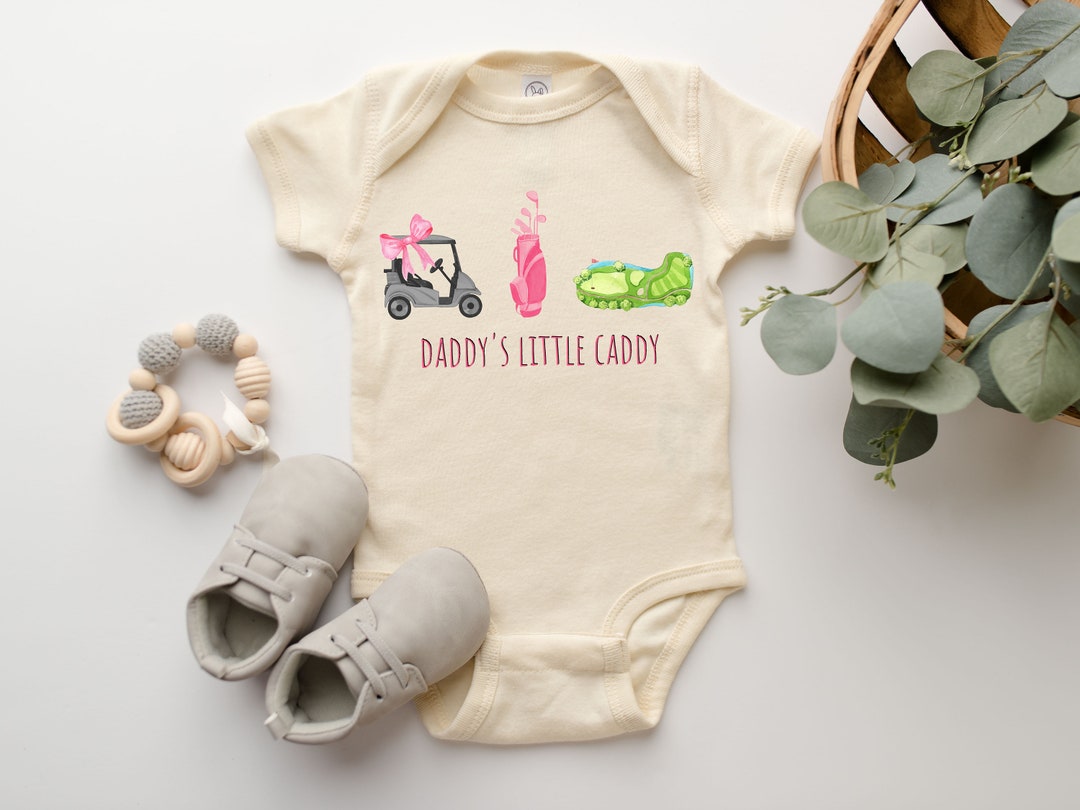 Daddy's Little Caddy Onesie® Golf Onesie® Lil Caddy Onesie® Cute Girl