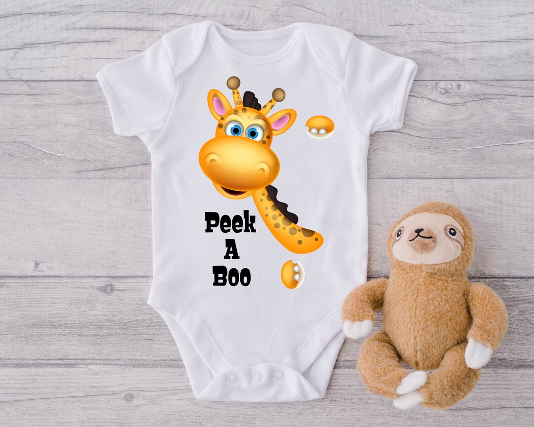 Giraffe Onesie® Peek A Boo Baby Onesie® Baby Games Baby Etsy.de