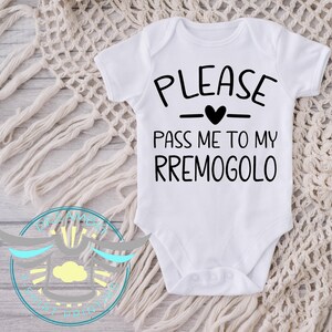 Tswana Baby Onesie® Please Pass Me To My Rremogolo, Welsh Grandfather, Baby Announcement, Cultural Baby Outfit, Grandpa Gift, Coming Soon