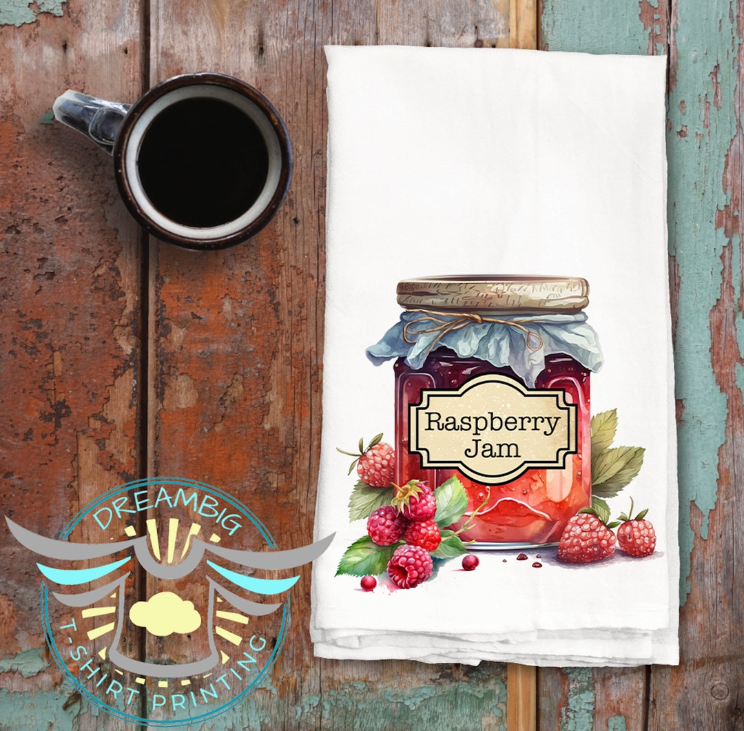 Raspberry Jam Kitchen Tower, Tea Towel, Raspberry Jam Tea Towel, House ...