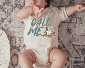 Duck Hunting Onesie® Call Me, Daddy's Little Duck Hunter Baby Onesie® Dad Gifts, Country Boy, Outdoor, Natural, Duck Season, Future Hunter
