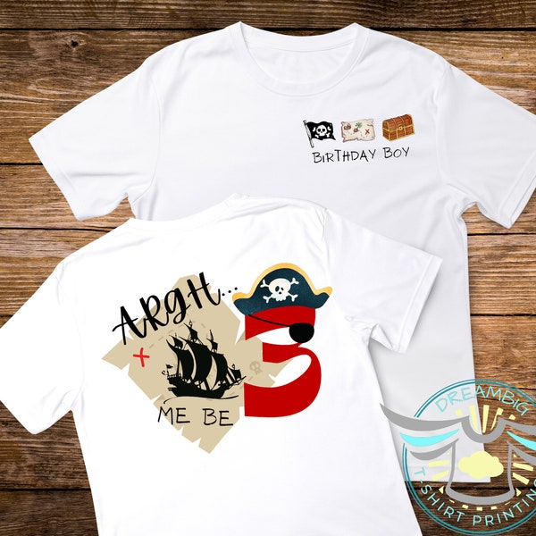Pirate 3rd Birthday Shirt, Argh Me Be One, Birthday Boy, Pirate Birthday Theme, 1st Birthday, First Birthday Party, Pirate Third Birthday