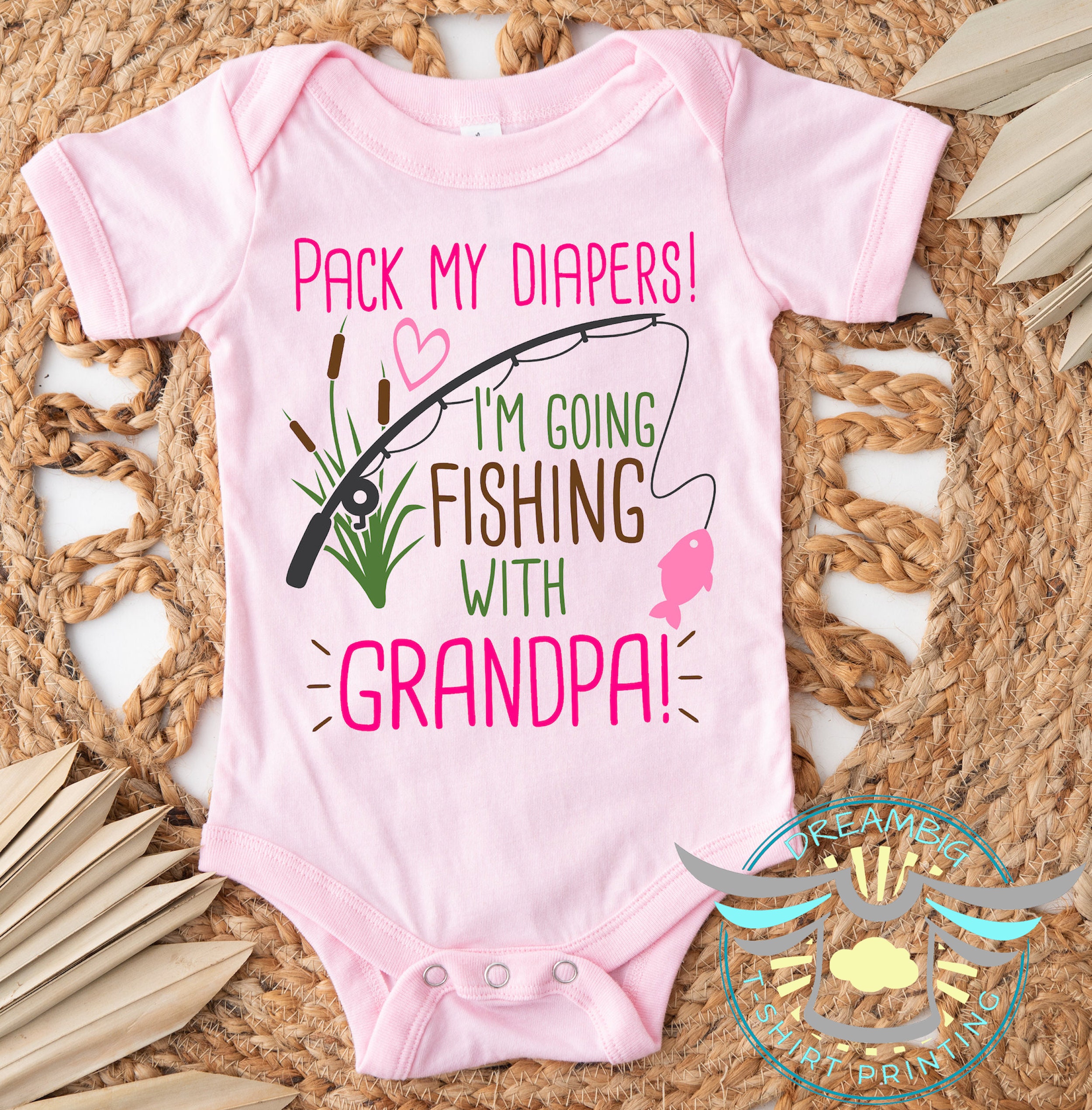 Grandpa's Fishing Buddy Baby Onesie® Pack My Diapers I'm Going Fishing With  Grandpa, Grandpa's Girl Baby Onesie® Gone Fishin', Grandpa Gifts 