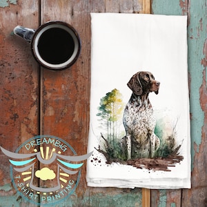 German Shorthaired Pointer Kitchen Towel, Dog Tea Towel, Hunting Dog, Pet Lover Gift, House Warming, Home Decor, Dog Decor, Dog Breed Towel