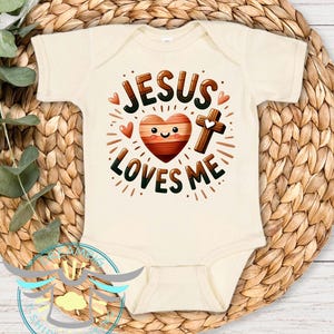 Jesus Loves Me Baby Onesie® Bible Verse Gift, Christian Baby Gift, Faith Baby Clothes, Religious Baby Outfit, Kids Jesus, Baby Shower Gift