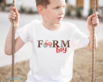 Farm Boy Shirt, Just A Boy Who Loves Tractors Shirt, Red Farm Tractor, Country Boy, Country Shirt, Farm Life, Toddler Youth Shirt