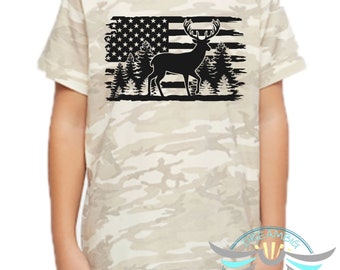 Deer Hunting Camo Shirt, Camo Shirt, American Deer Hunting, Future Deer Hunter, Whitetail Deer, Country Boy, Youth Toddler, Trendy, American