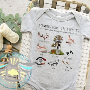 Deer Hunting Baby Onesie® Complete Guide To Deer Hunting, Bow Hunting, Rut, Daddy&#39;s Little Hunting Guide Baby Onesie® Deer, Country Boy