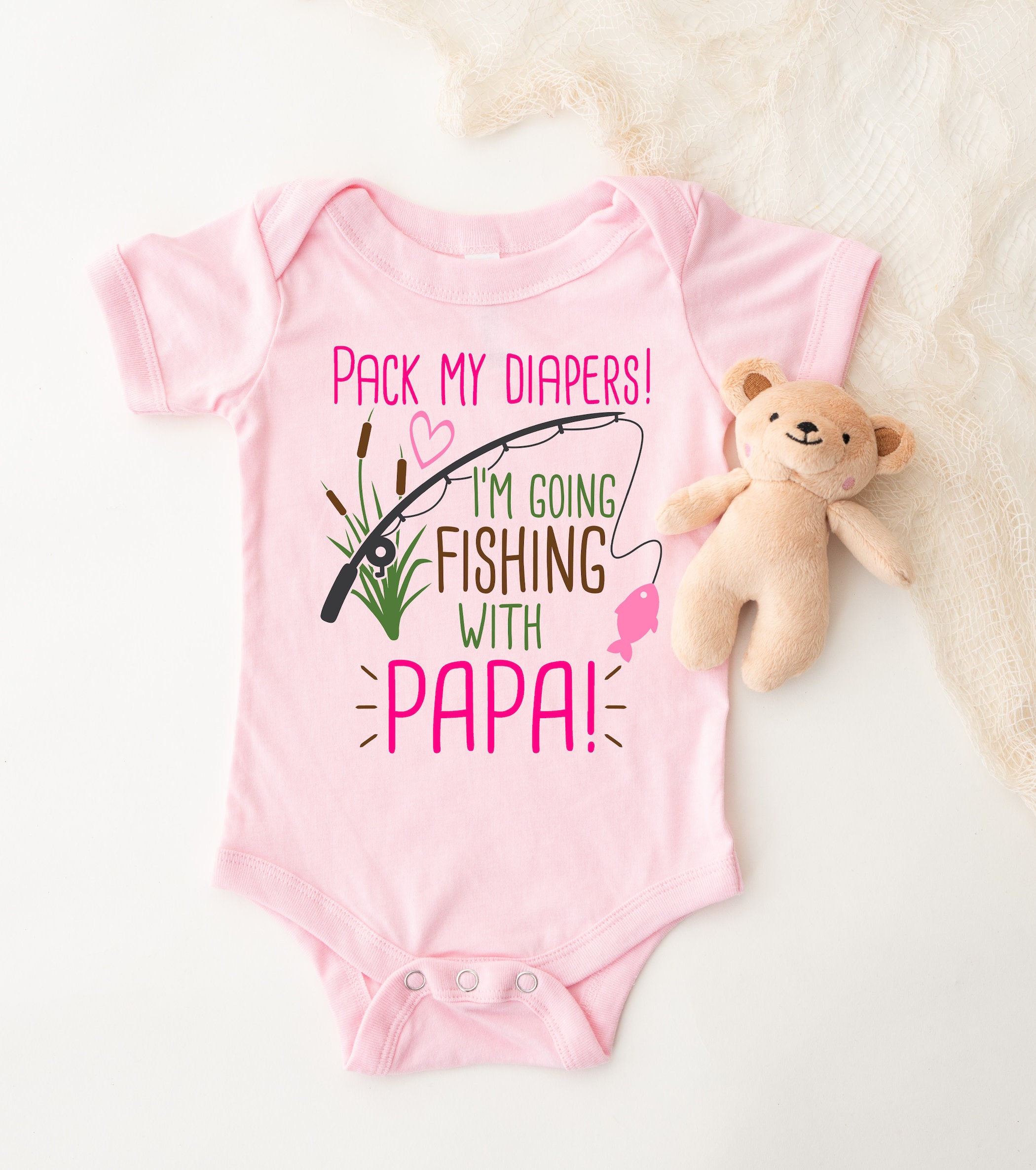 Papa's Fishing Buddy Baby Onesie® Pack My Diapers I'm Going Fishing With  Papa, Papa's Girl Baby Onesie® Gone Fishin', Papa Gifts