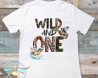 Wild ONE Duck Shirt, First Birthday Shirt, Duck Hunting Shirt, Boys Shirt, Youth Toddler Shirt, Country Boy Shirt, Hunting Themed Party