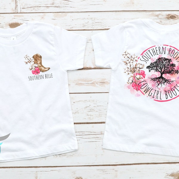 Southern Belle Shirt, Southern Roots & Cowgirl Boots, Country Girl, Cowgirl Hat, Country Life, Ranch Life, Toddler Youth Shirts, Girls